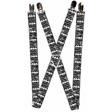 Buckle Down Unisex-Erwachsene Suspenders-Batman Outlines Black/White Strumpfhalter, Mehrfarbig, Einheitsgröße