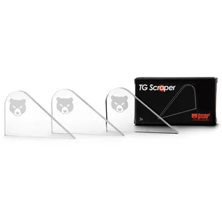 Thermal Grizzly TG Schaber (3er-Pack) Acryl-Präzisionsschaber zum Delidding von CPUs - Lötrückstände, Silikonkleber, grobe Verunreinigungen - schmale Spitze, ergonomischer Griff