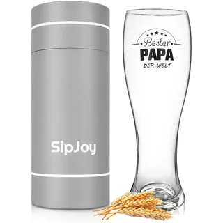 Vatertagsgeschenk für Papa Weizenglas mit Gravur Bester Papa der Welt,Bierglas Geburtstagsgeschenk für Vater Weihnachtsgeschenke für Vater Personalisierte Geschenke für Vater