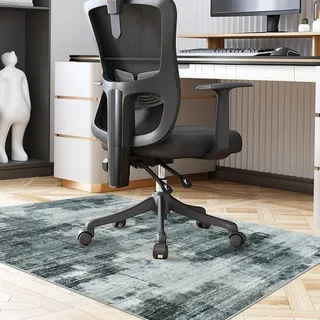 Famibay Bodenschutzmatte BüRostuhl Unterlage 90x120cm Unterlage Schreibtischstuhl Grau rutschfest BüRostuhl Unterlage Waschbar Kratzfest FußBodenschutz Stuhlunterlage