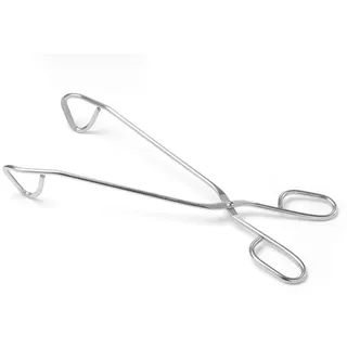 HENDI Servierzange, Gebogen Modell, Gschirrspülmaschinengeeignet, Küchenzange, Lebensmittel Zange, Grillzange, Kochzange, 300mm, Edelstahl 18/0