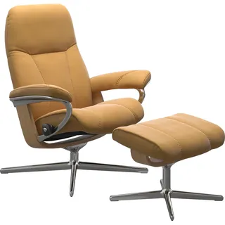 Stressless Relaxsessel Consul mit Hocker Kaltschaum 91 x 102 x 79 cm Gelb