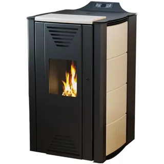 ThermoFlux wasserführender Pelletofen INTERIO 20 | 18 kW beige