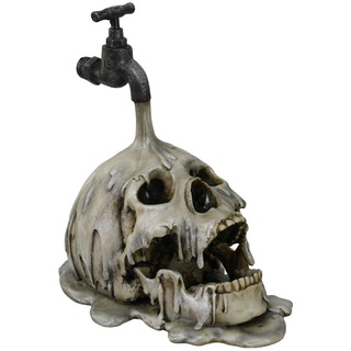 Nemesis Now Gießhahn Totenkopf Ornament Figur, Silber, One Size