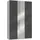 Drehtürenschrank Level by fresh to go 150 x 236 x 58 cm Weiß/Grau