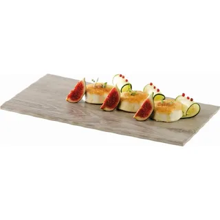 APS 84182 GN 1/3 Tablett DRIFTWOOD, 32,5 x 17,6 cm, Höhe 1,5 cm, Melamin, Holzoptik, mit Antirutsch-Füßchen