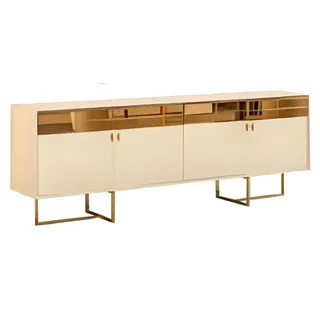 Esszimmer Goldene Anrichte  Küchen Kommode Stilvolles Sideboard