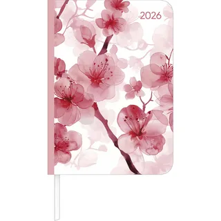 Alpha Edition - Lady Journal Blossoms 2026 – Taschenkalender A6 ( 11×15 cm) mit Monatsübersicht & Notizbereich, eleganter Terminplaner für Beruf, Schule & Alltag