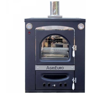 AgriEuro Medius 80 Inc - Einbau-Holzbackofen aus Stahl - Umluftbackofen