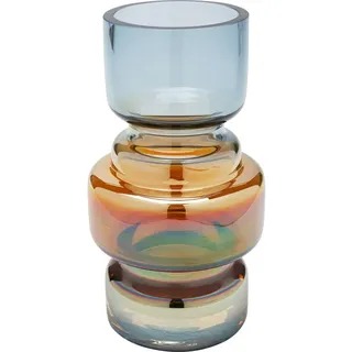 Kare Design Vase Phenom Multi, blau/orange, Blumenvase, Dekorationsvase, Gefäß für Blumen, Tischvase, 18cm