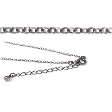 INNSPIRO Halskette aus Metall in Antik-Silber, mit rundem Federverschluss, 78 cm, plus 5 cm Verlängerung, 78cm., Glas, Kein Edelstein