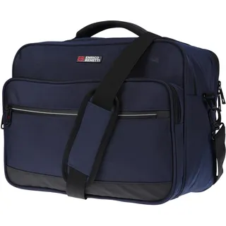 XXL Umhängetasche Flugbegleiter Tasche Messenger Arbeitstasche Herren Messenger Blau - Blau