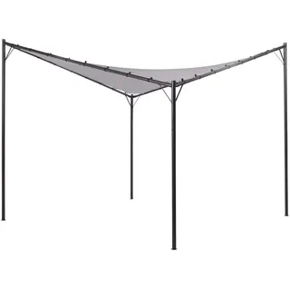 Beliani Pergola 3 x 3 m Grau/Schwarz