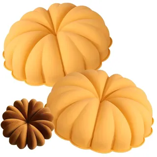 HGSHUO Halloween Silikonformen Kürbis Kuchenform für Mousse und Kuchen Backen Herbst