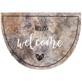 ASTRA Fußmatte »Pure&Soft 016« halbrund 7 mm Höhe Sauberlaufmatte, weiche Oberfläche, waschbar, rutschfest, bunt