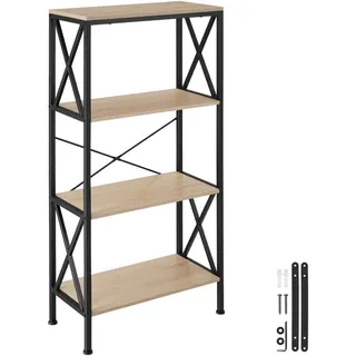 Tectake Bücherregal 61,5 x 31,5 x 133,5 cm Eiche Sonoma