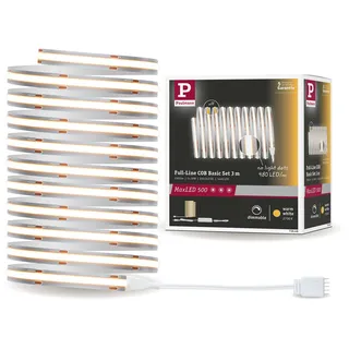 Paulmann MaxLED 500 LED Strip COB Basis-Set 3 m warmweiß Full-Line silber