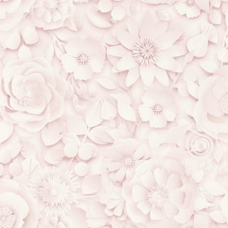 Rasch Textil Rasch Tapete 200232 - Helle Papiertapete in Rosa mit Blumen in 3D-Optik - 10,05m x 0,53m (LxB)