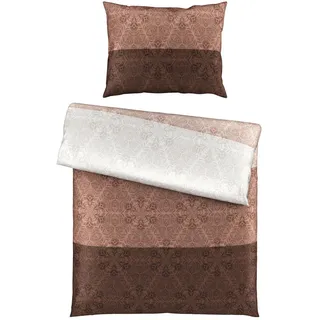 Esposa Bettwäsche , Taupe , Textil , Streifen , 140x200 cm , Textiles Vertrauen - Oeko-Tex® , 100% feinster Baumwollsatin mit Seiden-Finish, weiche und anschmiegsame Oberfläche , Heimtextilien, Bettwäsche & Leintücher, Bettwäsche, Satin-Bettwäsche