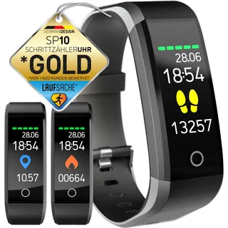 AMAFOX LAUFSACHE Schrittzähler Uhr + Fitnesstracker OHNE APP+Bluetooth für Frauen/Kinder/Senioren - Ultraleicht