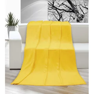 Decke micro single 150x200cm gelb - Gelb