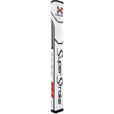 Super Stroke SuperStroke Traxion Flatso 1.0 Golf-Puttergriff, Weiß/Grau/Rot, 1