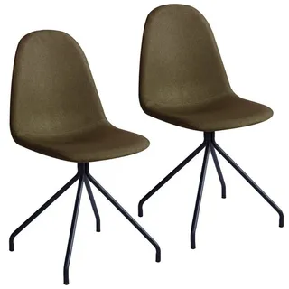 Svita Esszimmerstuhl 2er Set Polyester grün