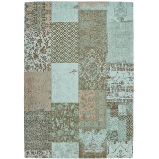 Kayoom Läufer , Türkis , Textil , Patchwork , rechteckig , 80x150 cm , pflegeleicht , Teppiche und Böden, Teppiche, Teppichläufer, Läufer