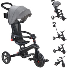 Globber - Dreirad Explorer 4 in 1 – Dreirad faltbar und erweiterbar auf Laufrad, für Kleinkinder von 10 Monaten bis 5 Jahren