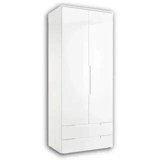 SchlafKONTOR Drehtürenschrank Spice 84 x 208 x 57 cm Weiß