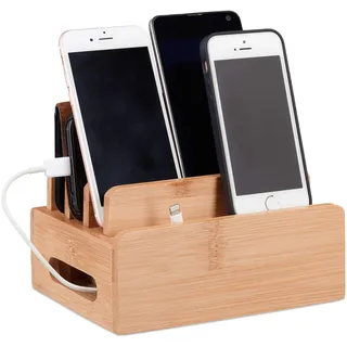 Relaxdays Kabelbox 9 x 17 x 13 cm 1-tlg. natur