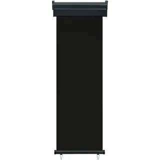 vidaXL Balkon-Seitenmarkise 65x250 cm Schwarz - Schwarz