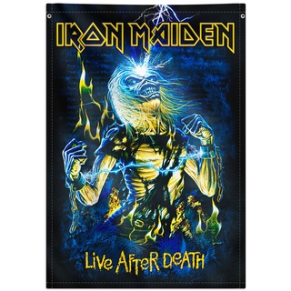 Grupo Erik WandDeko Rollbild Iron Maiden Kakemono aus Stoff Poster 70 x 100 cm - Offizielles Lizenzprodukt Iron Maiden Poster aus Stoff