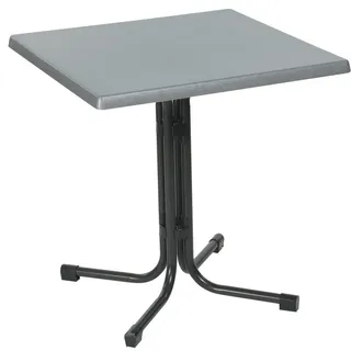 Gardenson Gartenklapptisch , Anthrazit, Grau , Metall, Holzwerkstoff , Uni , quadratisch , 80x72x80 cm , gastro- und objekttauglich, klappbar, platzsparend , Gartenmöbel, Balkonmöbel, Balkontische