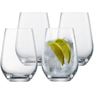 Schott Zwiesel Gin Tonic Glas Viña (4er-Set), bauchige Longdrinkgläser für Gin Tonic, spülmaschinenfeste Tritan-Kristallgläser, Made in Germany (Art.-Nr. 130003)