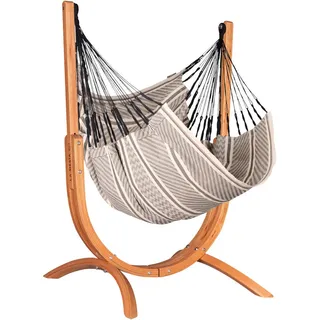 La Siesta Hängematte Hammock Chair Braun/Schwarz/Weiß