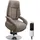 Fernsehsessel mit Aufstehhilfe Lederoptik x 114 x Taupe