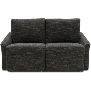 DOMO. collection Sofa Relax, 2-Sitzer Dauerschläfer, Boxspring Couch mit Schlaffunktion, Schlafsessel, Gästebett, Schlafsofa 168 x 96 x 86 cm (BxTxH), schwarz