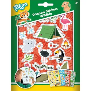 CREATIVITY Fenster-Sticker Wilde Tiere | 55+ Wiederverwendbare Tier-Sticker fürs Kinderzimmer & Auto – Safari-Deko mit Löwe, Zebra, Affe & mehr