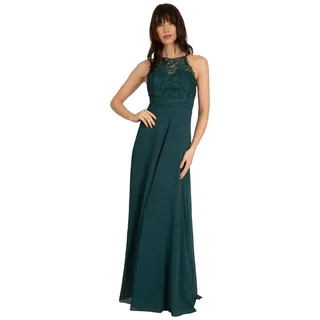 APART Fashion Abendkleid aus Chiffon und Spitze, grün Petrol, S