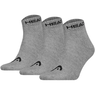 Head Socken Elements All Sport Quarter 3er Pack Grau 39-42