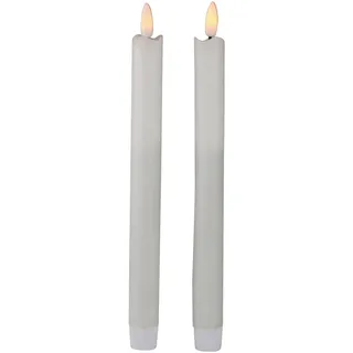 AM Design LED-Kerze »Stabkerze, Höhe ca. 24,5 cm« LED Echtwachskerze, Weihnachtsdeko, weiß