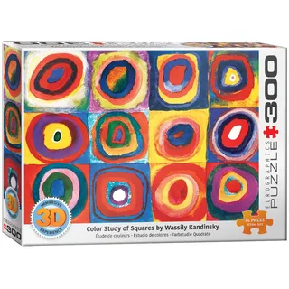 Eurographics 3D - Farbstudie Quadrate Kandinsky Puzzle