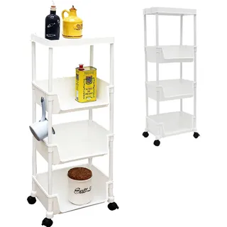 MAKLIK 2er Set mit Körben 35x24x100 Aufbewahrungswagen - Allzweckwagen Bad Küche