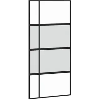 vidaXL Schiebetür rechts 102,5 x 205 cm Schwarz