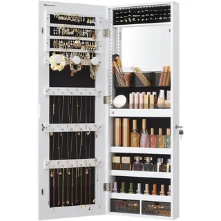 Songmics Schmuckschrank mit LED-Lichtern und Spiegel
