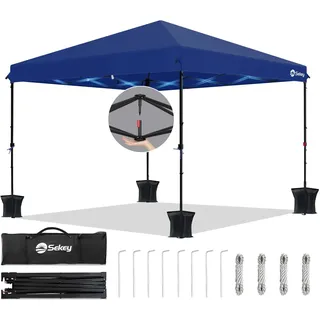 Sekey Faltpavillon 3 x 3 m inkl. Seitenteile Dunkelblau