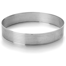 Lacor - 68568 - Baking Mould, Round Micro-Perforated Hoop, Ideal for Cakes and Cakes, 18/10 Stainless Steel, Diameter: 28 cm, Height: 3.5 cm