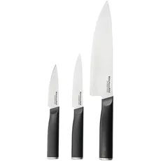 KitchenAid 3er Set japanische Messer mit Klingenschutzhülle, scharfe Küchenmesser aus Hartstahl, 0.1 x 0.1 x 0.1 cm; 100 Grams, Schwarz
