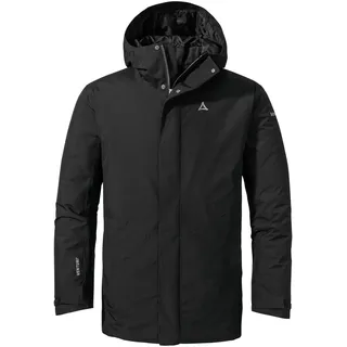 Schöffel Herren Parka Style Froda MNS, atmungsaktiver, wasserdichter Parka mit 2-Wege-Stretch, leichte Outdoorjacke mit verstellbarer Kapuze, black, 48